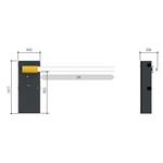 Kit bariera auto stradala cu bara de 5 m, CAME G5000