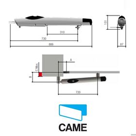 Kit de automatizare porti batante 2x1.8m, Came Amico 001U6111ML