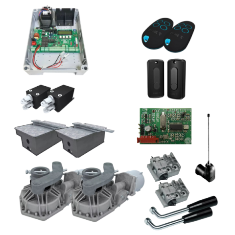 Kit automatizare ingropata pentru porti batante max. 2x5.5m , CAME FROG PLUS, 001FROG-PM4